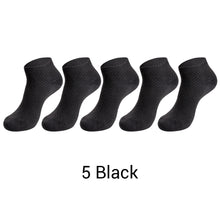 Load image into Gallery viewer, 5 Pairs / lot Bamboo Fiber Men&#39;s Socks Casual Solid Color Cotton Socks Business Antibacterial
