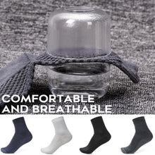 Load image into Gallery viewer, 5 Pairs / lot Bamboo Fiber Men&#39;s Socks Casual Solid Color Cotton Socks Business Antibacterial
