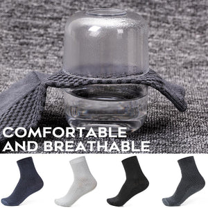 5 Pairs / lot Bamboo Fiber Men's Socks Casual Solid Color Cotton Socks Business Antibacterial