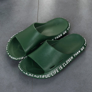 Casual Slides Non-slip Design Soft Bathroom Shoes Breathable Beach Flip Flops