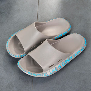 Casual Slides Non-slip Design Soft Bathroom Shoes Breathable Beach Flip Flops