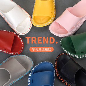 Casual Slides Non-slip Design Soft Bathroom Shoes Breathable Beach Flip Flops