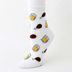 Funny Combed Cotton Dress Casual Crew Wedding Socks Colorful Novelty Skateboard Socks