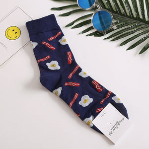 Funny Combed Cotton Dress Casual Crew Wedding Socks Colorful Novelty Skateboard Socks