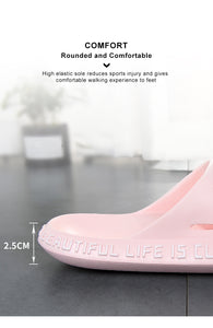 Casual Slides Non-slip Design Soft Bathroom Shoes Breathable Beach Flip Flops