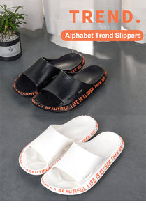 Casual Slides Non-slip Design Soft Bathroom Shoes Breathable Beach Flip Flops