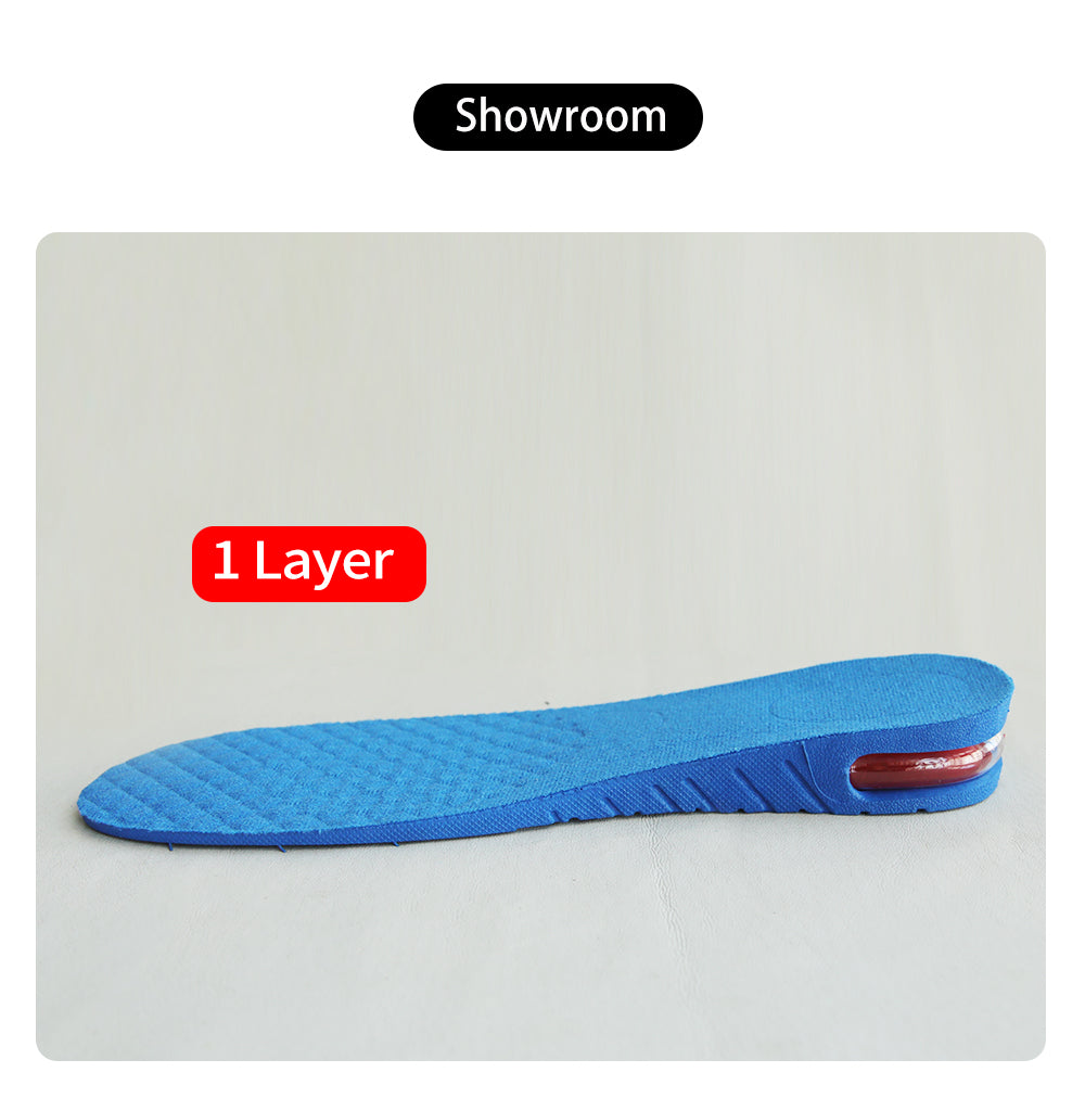 Height Increase Elevator Insole Cushion Lift Adjustable Size 3CM 5CM 6.5CM Shoe Insole High Quality PVC Insert