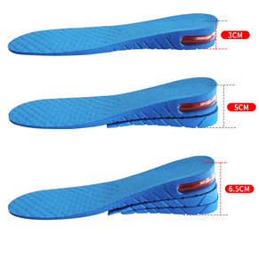 Height Increase Elevator Insole Cushion Lift Adjustable Size 3CM 5CM 6.5CM Shoe Insole High Quality PVC Insert