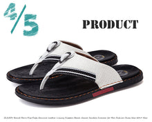 Load image into Gallery viewer, Flip Flops Genuine Leather Luxury Slippers Beach Casual Sandals
