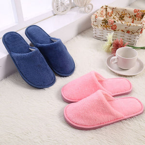 Slippers Warm Home Plush Soft Slippers Indoors Anti-slip Winter Floor Bedroom Shoes