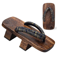 Load image into Gallery viewer, Japanese Wooden Clogs Geta Slippers Paulownia Samurai Summer Sandals
