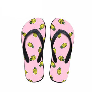 Flip Flops Summer Pineapple Pattern Slippers Casual EVA Shoe Travel Beach Sandals