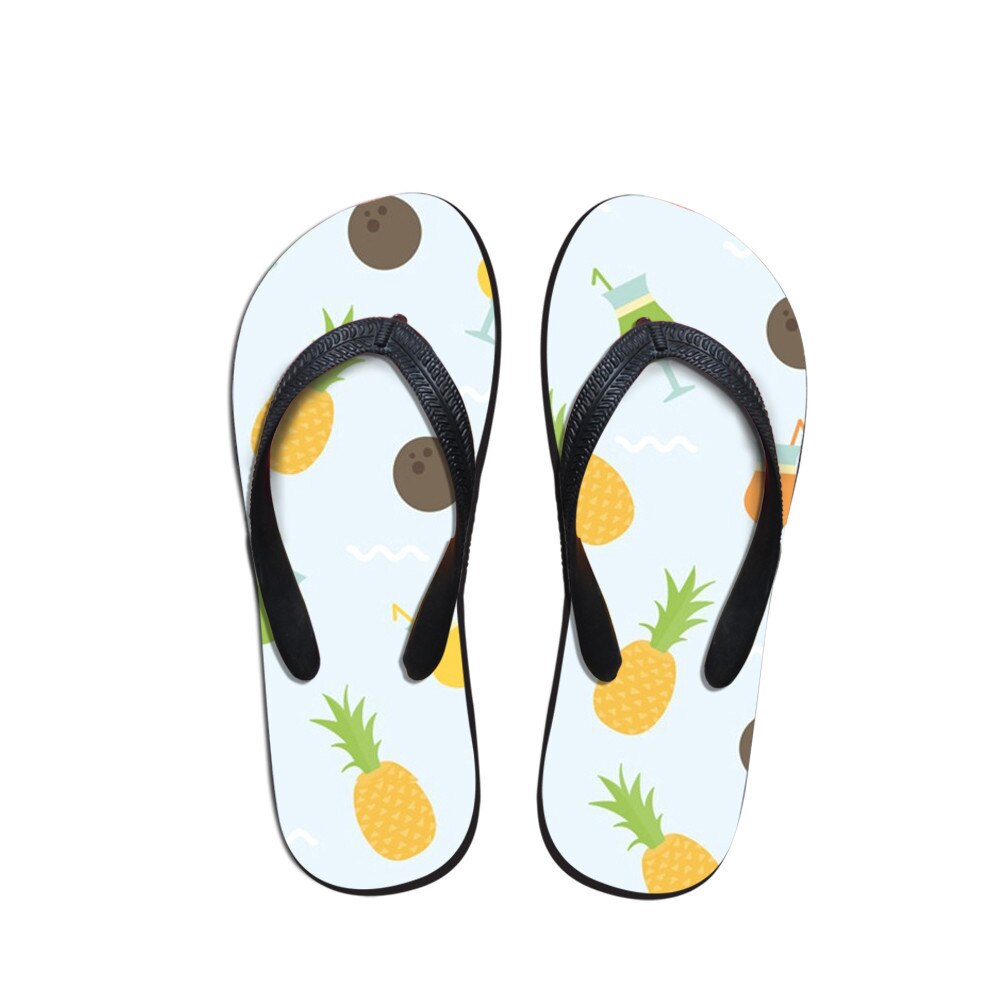 Flip Flops Summer Pineapple Pattern Slippers Casual EVA Shoe Travel Beach Sandals